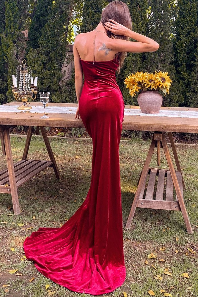 Gorgeous Strapless Split Long Evening Gowns Online