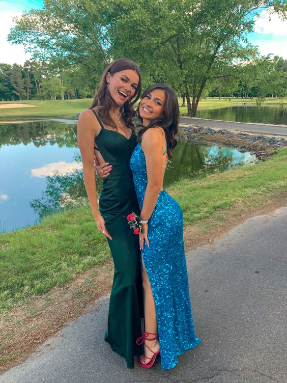 Dark Green Prom Dresses,Mermaid Prom Dresses, Pretty Prom Dresses