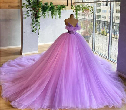 Romantic Ball Gwon , Chic Tulle Prom Dress