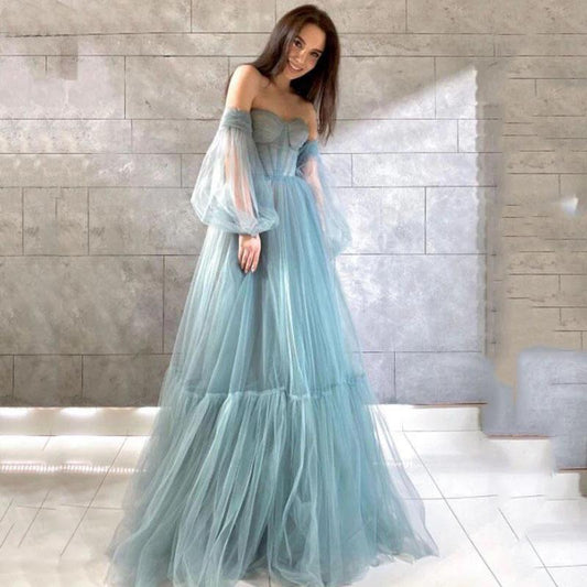 A Line Sweetheart Prom Dresses Elegant Formal Long Evening Gowns