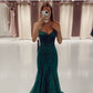 2023 tulle green prom dress long mermaid formal dresses